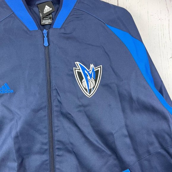 Vintage Dallas Mavericks NBA Large Adidas Varsity Jacket Blue Men New - Picture 3 of 11